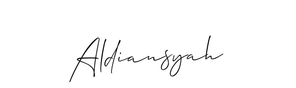 Make a beautiful signature design for name Aldiansyah. Use this online signature maker to create a handwritten signature for free. Aldiansyah signature style 2 images and pictures png