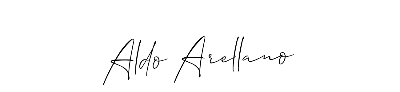 Allison_Script is a professional signature style that is perfect for those who want to add a touch of class to their signature. It is also a great choice for those who want to make their signature more unique. Get Aldo Arellano name to fancy signature for free. Aldo Arellano signature style 2 images and pictures png