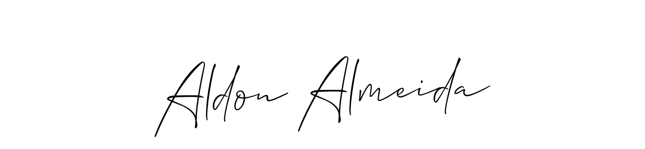 Design your own signature with our free online signature maker. With this signature software, you can create a handwritten (Allison_Script) signature for name Aldon Almeida. Aldon Almeida signature style 2 images and pictures png