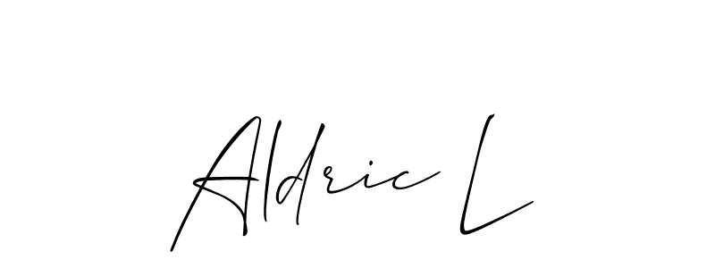Make a beautiful signature design for name Aldric L. Use this online signature maker to create a handwritten signature for free. Aldric L signature style 2 images and pictures png