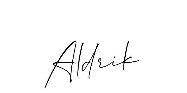 Also You can easily find your signature by using the search form. We will create Aldrik name handwritten signature images for you free of cost using Allison_Script sign style. Aldrik signature style 2 images and pictures png