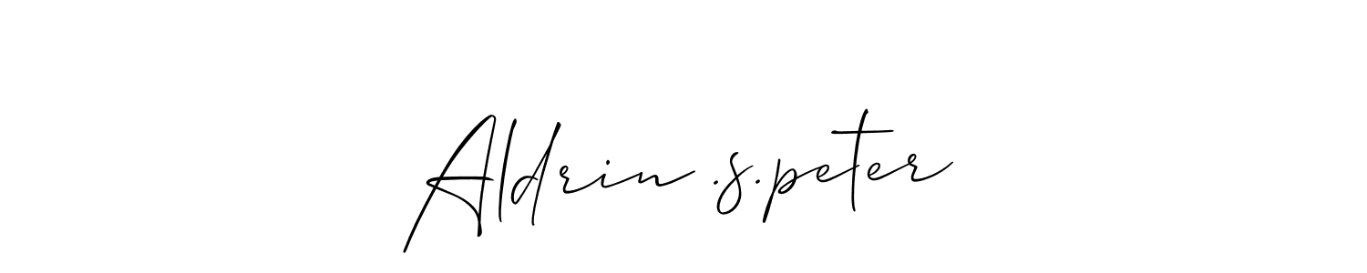 It looks lik you need a new signature style for name Aldrin .s.peter. Design unique handwritten (Allison_Script) signature with our free signature maker in just a few clicks. Aldrin .s.peter signature style 2 images and pictures png