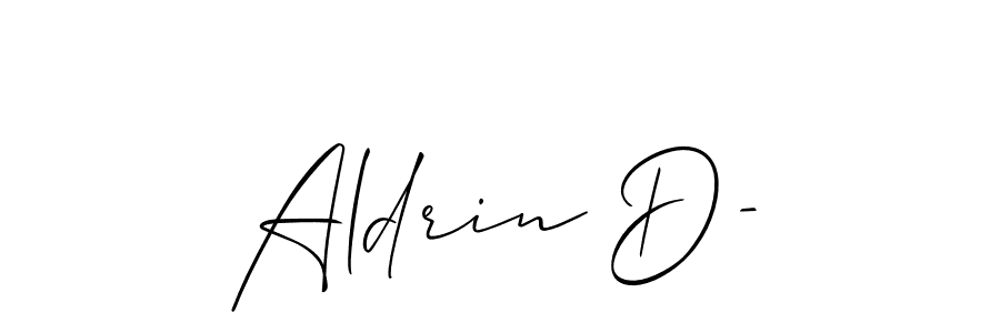 How to Draw Aldrin D- signature style? Allison_Script is a latest design signature styles for name Aldrin D-. Aldrin D- signature style 2 images and pictures png