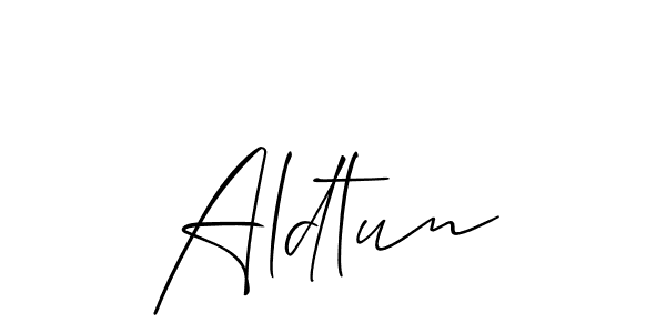 if you are searching for the best signature style for your name Aldtun. so please give up your signature search. here we have designed multiple signature styles  using Allison_Script. Aldtun signature style 2 images and pictures png