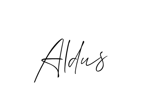 Also You can easily find your signature by using the search form. We will create Aldus name handwritten signature images for you free of cost using Allison_Script sign style. Aldus signature style 2 images and pictures png