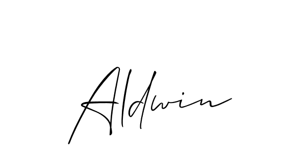 Allison_Script is a professional signature style that is perfect for those who want to add a touch of class to their signature. It is also a great choice for those who want to make their signature more unique. Get Aldwin name to fancy signature for free. Aldwin signature style 2 images and pictures png