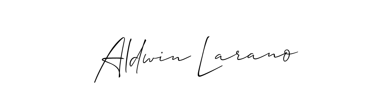 Best and Professional Signature Style for Aldwin Larano. Allison_Script Best Signature Style Collection. Aldwin Larano signature style 2 images and pictures png
