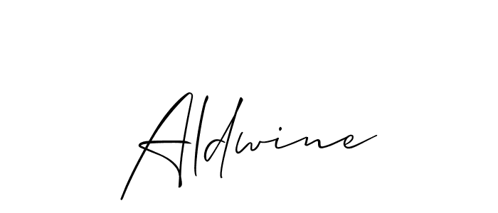 Design your own signature with our free online signature maker. With this signature software, you can create a handwritten (Allison_Script) signature for name Aldwine. Aldwine signature style 2 images and pictures png