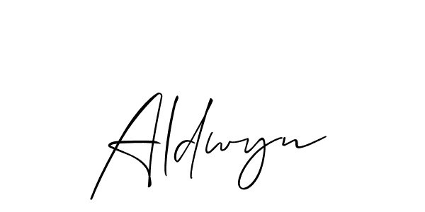 Aldwyn stylish signature style. Best Handwritten Sign (Allison_Script) for my name. Handwritten Signature Collection Ideas for my name Aldwyn. Aldwyn signature style 2 images and pictures png