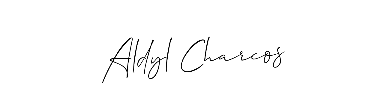 How to make Aldyl Charcos signature? Allison_Script is a professional autograph style. Create handwritten signature for Aldyl Charcos name. Aldyl Charcos signature style 2 images and pictures png