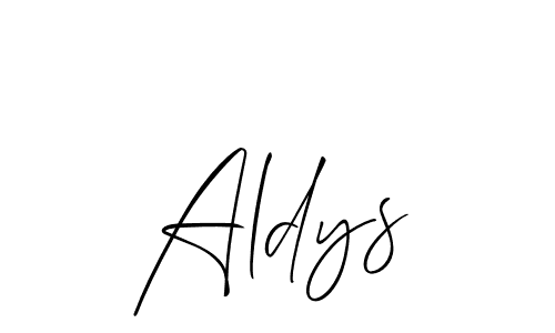 Also we have Aldys name is the best signature style. Create professional handwritten signature collection using Allison_Script autograph style. Aldys signature style 2 images and pictures png