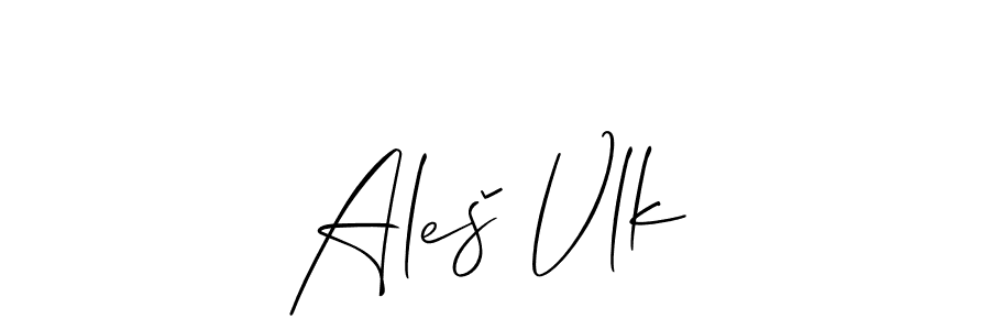 Best and Professional Signature Style for Aleš Vlk. Allison_Script Best Signature Style Collection. Aleš Vlk signature style 2 images and pictures png