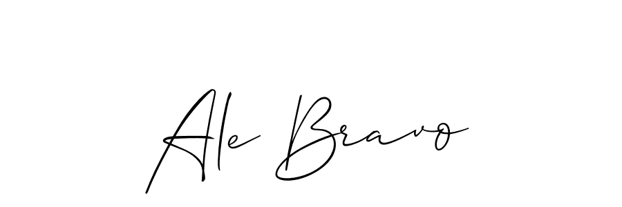 How to make Ale Bravo name signature. Use Allison_Script style for creating short signs online. This is the latest handwritten sign. Ale Bravo signature style 2 images and pictures png