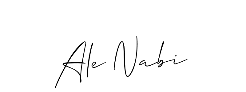 How to make Ale Nabi signature? Allison_Script is a professional autograph style. Create handwritten signature for Ale Nabi name. Ale Nabi signature style 2 images and pictures png
