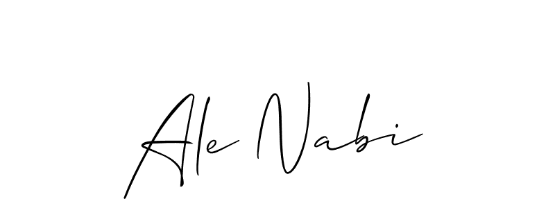 Ale Nabi stylish signature style. Best Handwritten Sign (Allison_Script) for my name. Handwritten Signature Collection Ideas for my name Ale Nabi. Ale Nabi signature style 2 images and pictures png