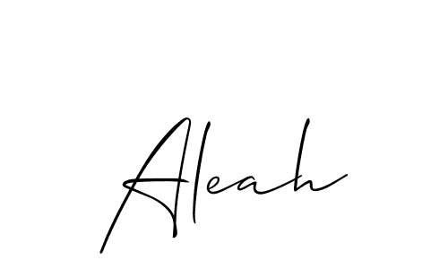 How to make Aleah name signature. Use Allison_Script style for creating short signs online. This is the latest handwritten sign. Aleah signature style 2 images and pictures png
