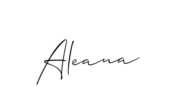 Also we have Aleana name is the best signature style. Create professional handwritten signature collection using Allison_Script autograph style. Aleana signature style 2 images and pictures png