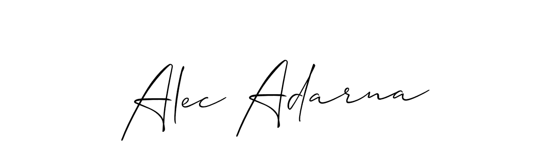 The best way (Allison_Script) to make a short signature is to pick only two or three words in your name. The name Alec Adarna include a total of six letters. For converting this name. Alec Adarna signature style 2 images and pictures png