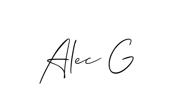 How to Draw Alec G signature style? Allison_Script is a latest design signature styles for name Alec G. Alec G signature style 2 images and pictures png