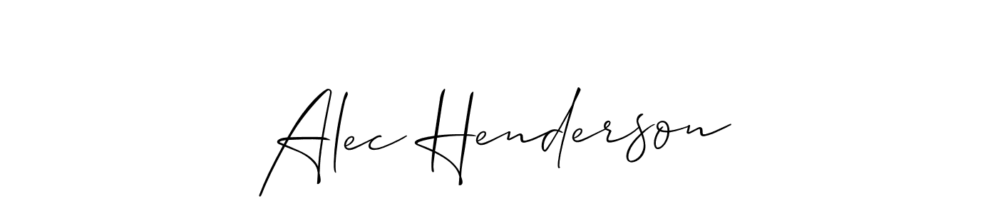 Allison_Script is a professional signature style that is perfect for those who want to add a touch of class to their signature. It is also a great choice for those who want to make their signature more unique. Get Alec Henderson name to fancy signature for free. Alec Henderson signature style 2 images and pictures png