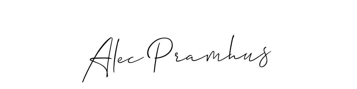 Alec Pramhus stylish signature style. Best Handwritten Sign (Allison_Script) for my name. Handwritten Signature Collection Ideas for my name Alec Pramhus. Alec Pramhus signature style 2 images and pictures png