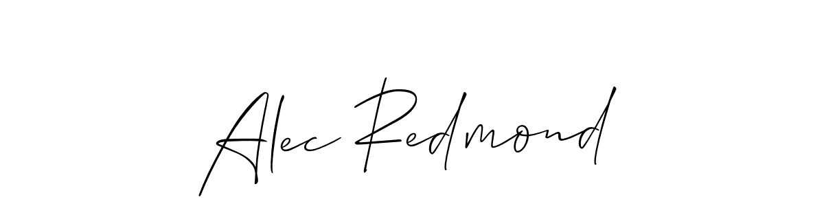 How to make Alec Redmond name signature. Use Allison_Script style for creating short signs online. This is the latest handwritten sign. Alec Redmond signature style 2 images and pictures png