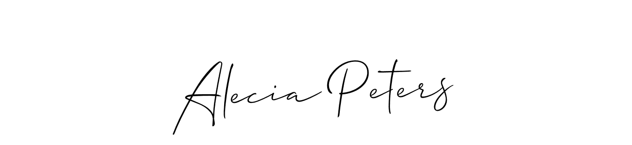 Use a signature maker to create a handwritten signature online. With this signature software, you can design (Allison_Script) your own signature for name Alecia Peters. Alecia Peters signature style 2 images and pictures png