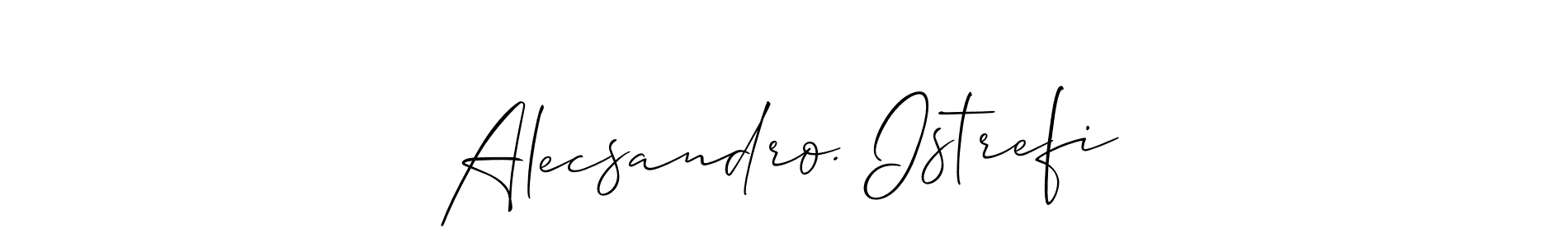 You should practise on your own different ways (Allison_Script) to write your name (Alecsandro. Istrefi) in signature. don't let someone else do it for you. Alecsandro. Istrefi signature style 2 images and pictures png