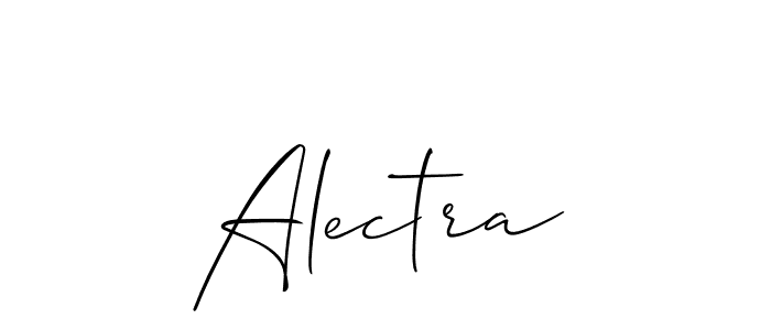 Similarly Allison_Script is the best handwritten signature design. Signature creator online .You can use it as an online autograph creator for name Alectra. Alectra signature style 2 images and pictures png