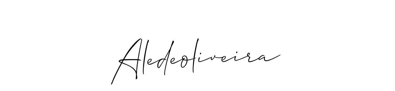 Also we have Aledeoliveira name is the best signature style. Create professional handwritten signature collection using Allison_Script autograph style. Aledeoliveira signature style 2 images and pictures png