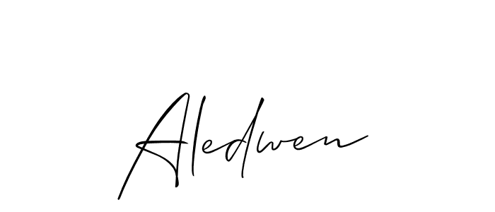 It looks lik you need a new signature style for name Aledwen. Design unique handwritten (Allison_Script) signature with our free signature maker in just a few clicks. Aledwen signature style 2 images and pictures png