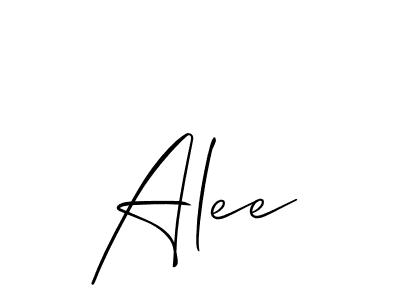 Make a beautiful signature design for name Alee. With this signature (Allison_Script) style, you can create a handwritten signature for free. Alee signature style 2 images and pictures png