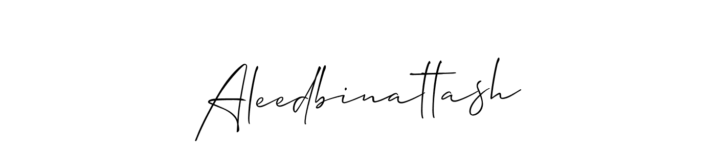 Best and Professional Signature Style for Aleedbinattash. Allison_Script Best Signature Style Collection. Aleedbinattash signature style 2 images and pictures png