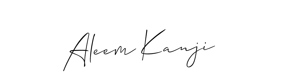 How to make Aleem Kanji signature? Allison_Script is a professional autograph style. Create handwritten signature for Aleem Kanji name. Aleem Kanji signature style 2 images and pictures png