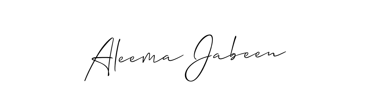 Design your own signature with our free online signature maker. With this signature software, you can create a handwritten (Allison_Script) signature for name Aleema Jabeen. Aleema Jabeen signature style 2 images and pictures png