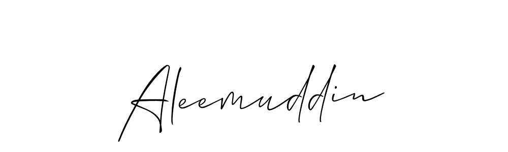 The best way (Allison_Script) to make a short signature is to pick only two or three words in your name. The name Aleemuddin include a total of six letters. For converting this name. Aleemuddin signature style 2 images and pictures png