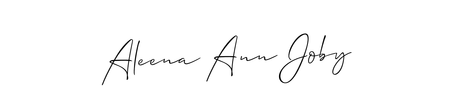 This is the best signature style for the Aleena Ann Joby name. Also you like these signature font (Allison_Script). Mix name signature. Aleena Ann Joby signature style 2 images and pictures png