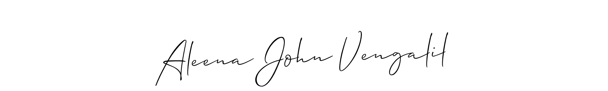 This is the best signature style for the Aleena John Vengalil name. Also you like these signature font (Allison_Script). Mix name signature. Aleena John Vengalil signature style 2 images and pictures png