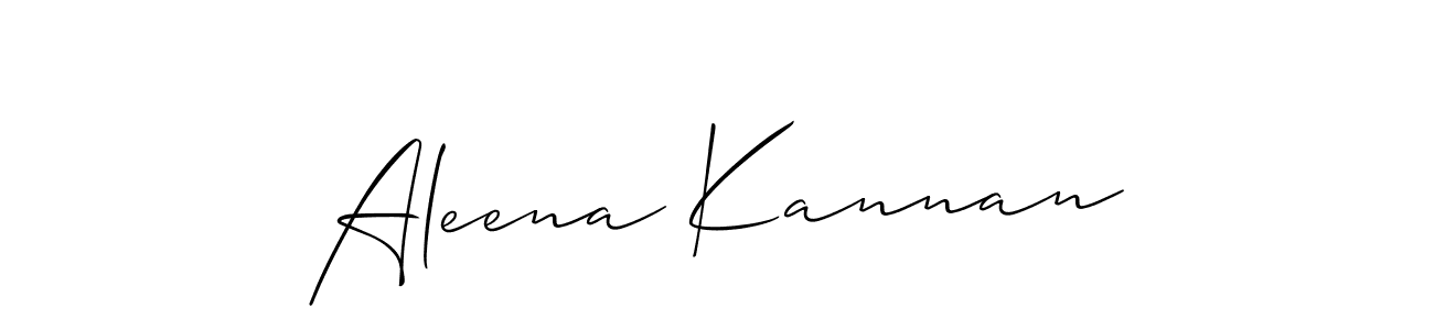 Aleena Kannan stylish signature style. Best Handwritten Sign (Allison_Script) for my name. Handwritten Signature Collection Ideas for my name Aleena Kannan. Aleena Kannan signature style 2 images and pictures png