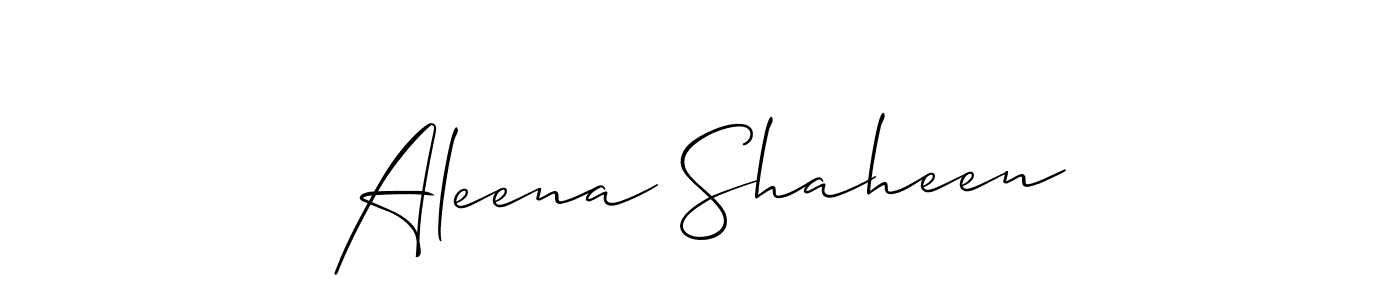 Aleena Shaheen stylish signature style. Best Handwritten Sign (Allison_Script) for my name. Handwritten Signature Collection Ideas for my name Aleena Shaheen. Aleena Shaheen signature style 2 images and pictures png