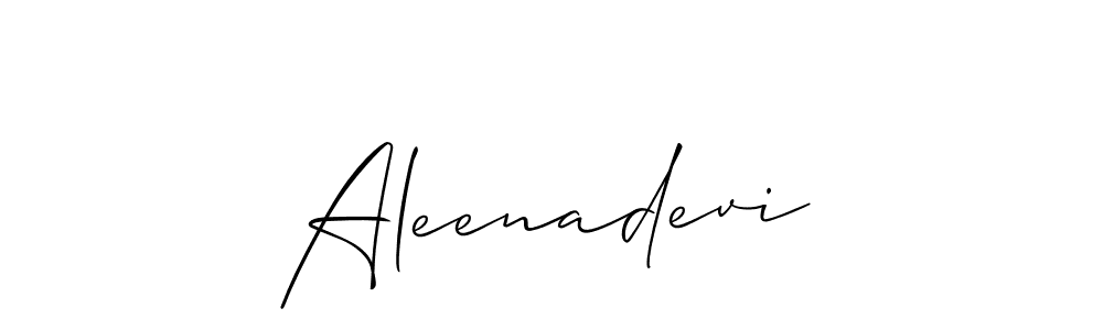 It looks lik you need a new signature style for name Aleenadevi. Design unique handwritten (Allison_Script) signature with our free signature maker in just a few clicks. Aleenadevi signature style 2 images and pictures png