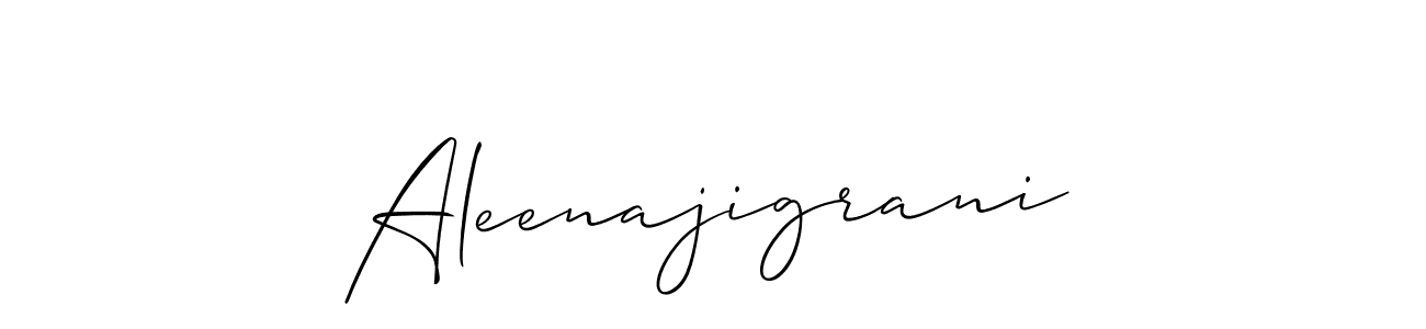 Use a signature maker to create a handwritten signature online. With this signature software, you can design (Allison_Script) your own signature for name Aleenajigrani. Aleenajigrani signature style 2 images and pictures png