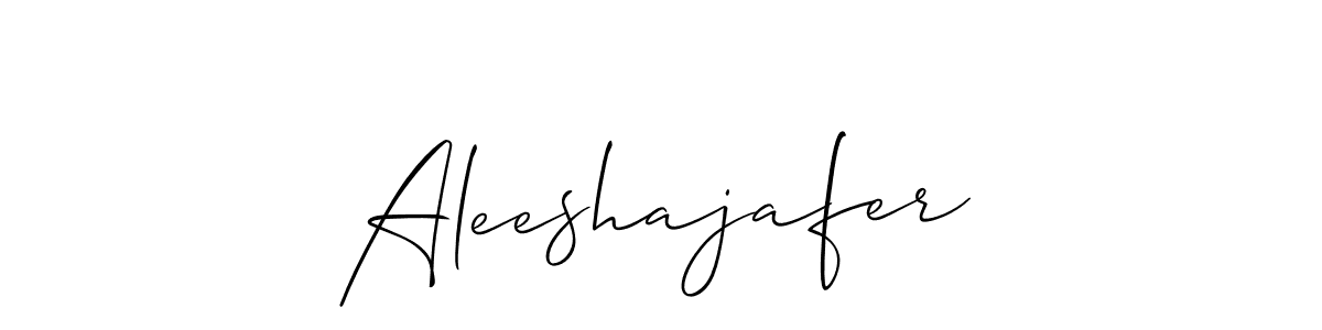 How to make Aleeshajafer signature? Allison_Script is a professional autograph style. Create handwritten signature for Aleeshajafer name. Aleeshajafer signature style 2 images and pictures png