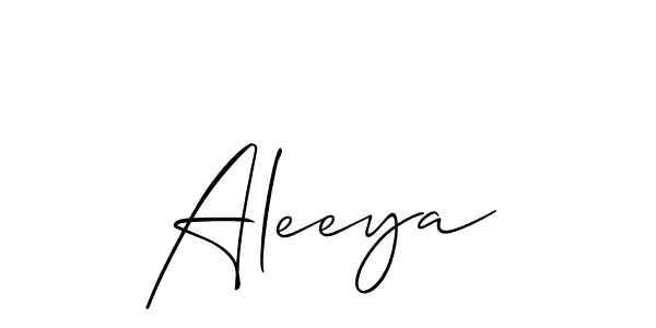 Create a beautiful signature design for name Aleeya. With this signature (Allison_Script) fonts, you can make a handwritten signature for free. Aleeya signature style 2 images and pictures png