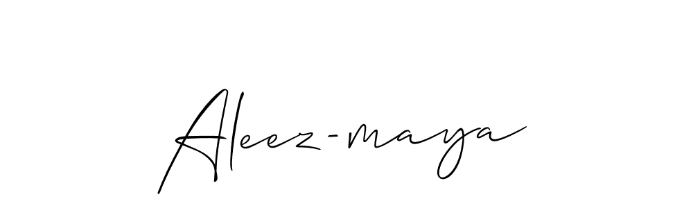 Once you've used our free online signature maker to create your best signature Allison_Script style, it's time to enjoy all of the benefits that Aleez-maya name signing documents. Aleez-maya signature style 2 images and pictures png