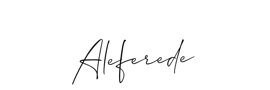 How to make Aleferede signature? Allison_Script is a professional autograph style. Create handwritten signature for Aleferede name. Aleferede signature style 2 images and pictures png
