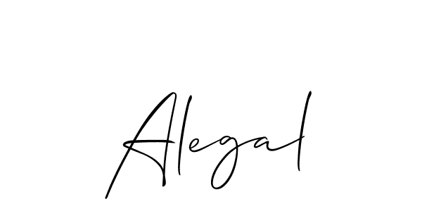 Use a signature maker to create a handwritten signature online. With this signature software, you can design (Allison_Script) your own signature for name Alegal. Alegal signature style 2 images and pictures png
