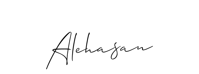 Also You can easily find your signature by using the search form. We will create Alehasan name handwritten signature images for you free of cost using Allison_Script sign style. Alehasan signature style 2 images and pictures png