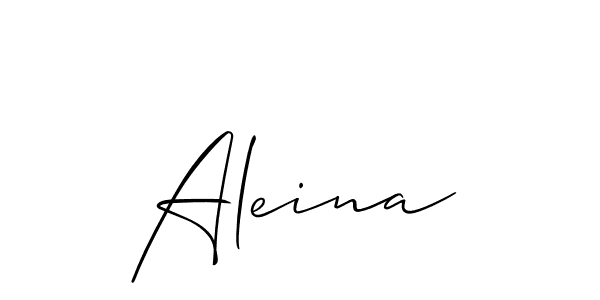 How to make Aleina name signature. Use Allison_Script style for creating short signs online. This is the latest handwritten sign. Aleina signature style 2 images and pictures png