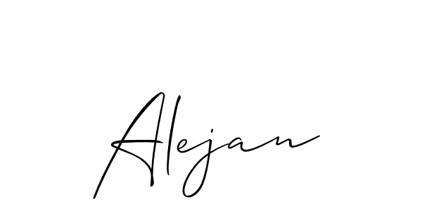 You should practise on your own different ways (Allison_Script) to write your name (Alejan) in signature. don't let someone else do it for you. Alejan signature style 2 images and pictures png